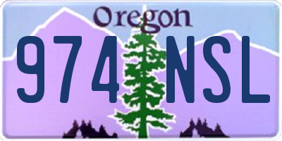 OR license plate 974NSL