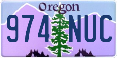 OR license plate 974NUC
