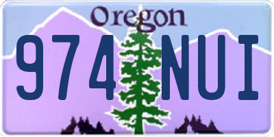 OR license plate 974NUI