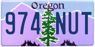 OR license plate 974NUT
