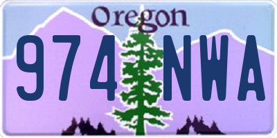 OR license plate 974NWA