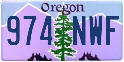 OR license plate 974NWF