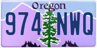 OR license plate 974NWQ