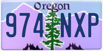 OR license plate 974NXP