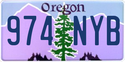 OR license plate 974NYB