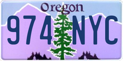 OR license plate 974NYC