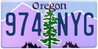 OR license plate 974NYG