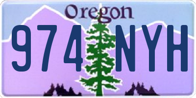OR license plate 974NYH