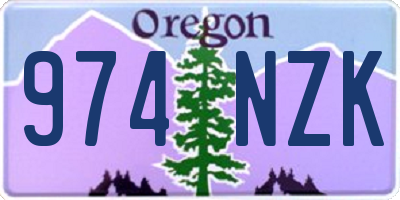 OR license plate 974NZK