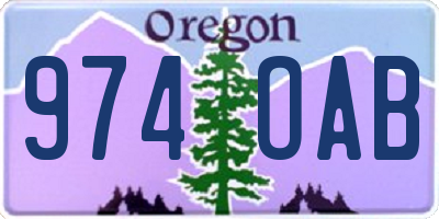 OR license plate 974OAB