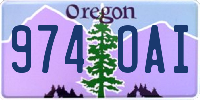 OR license plate 974OAI
