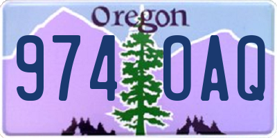 OR license plate 974OAQ