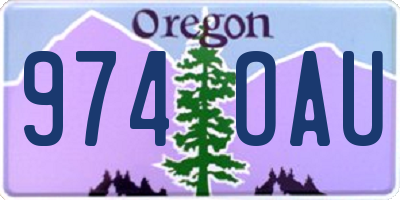 OR license plate 974OAU