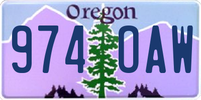 OR license plate 974OAW