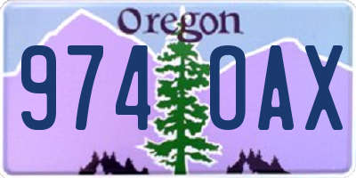 OR license plate 974OAX