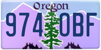 OR license plate 974OBF