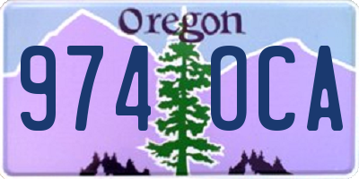 OR license plate 974OCA