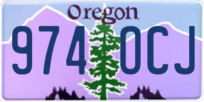 OR license plate 974OCJ