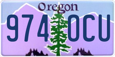 OR license plate 974OCU