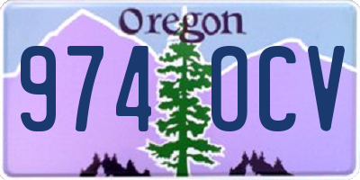 OR license plate 974OCV