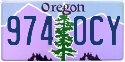 OR license plate 974OCY