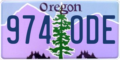 OR license plate 974ODE