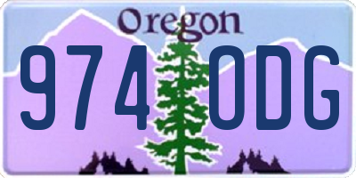OR license plate 974ODG