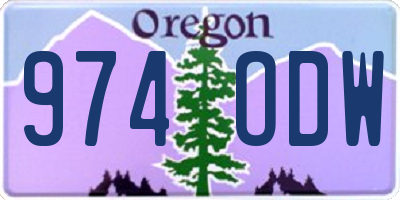 OR license plate 974ODW