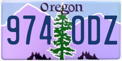 OR license plate 974ODZ