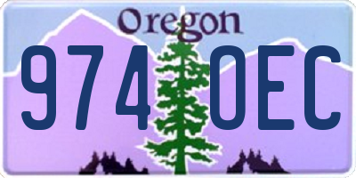 OR license plate 974OEC