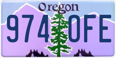 OR license plate 974OFE