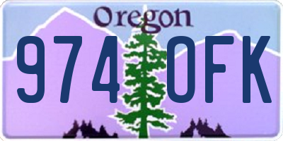 OR license plate 974OFK