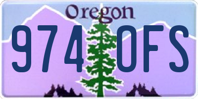 OR license plate 974OFS