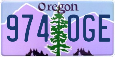 OR license plate 974OGE