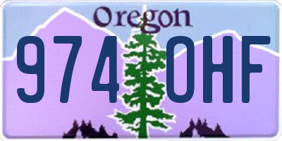 OR license plate 974OHF