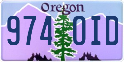 OR license plate 974OID
