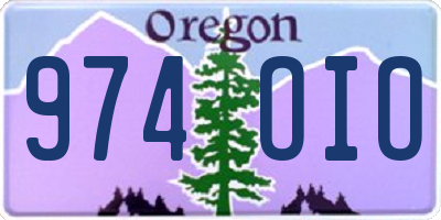 OR license plate 974OIO