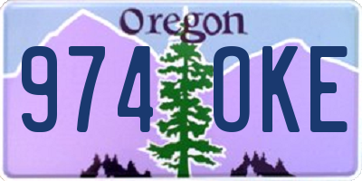 OR license plate 974OKE