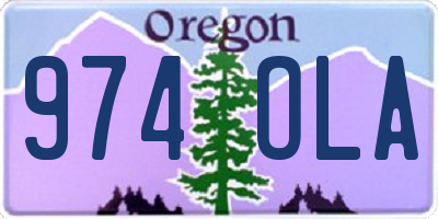 OR license plate 974OLA