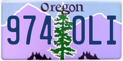 OR license plate 974OLI