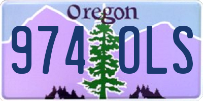 OR license plate 974OLS
