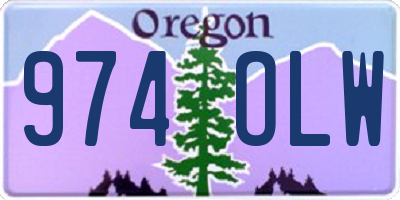 OR license plate 974OLW