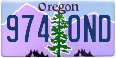OR license plate 974OND