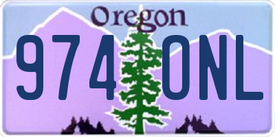 OR license plate 974ONL
