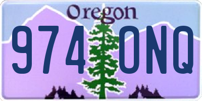 OR license plate 974ONQ