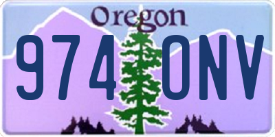 OR license plate 974ONV