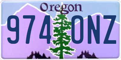 OR license plate 974ONZ