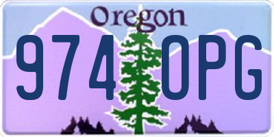 OR license plate 974OPG