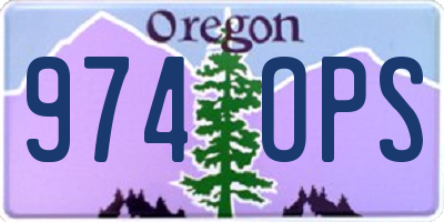 OR license plate 974OPS