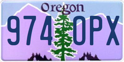 OR license plate 974OPX